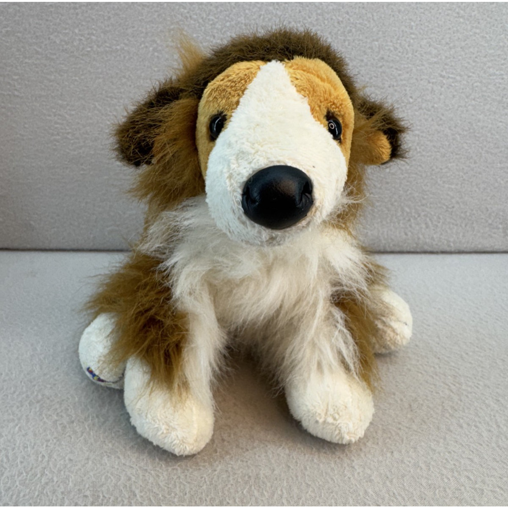 Classic Webkinz COLLIE Puppy Dog Lassie GANZ Plush Stuffed Animal NO CODE HM149